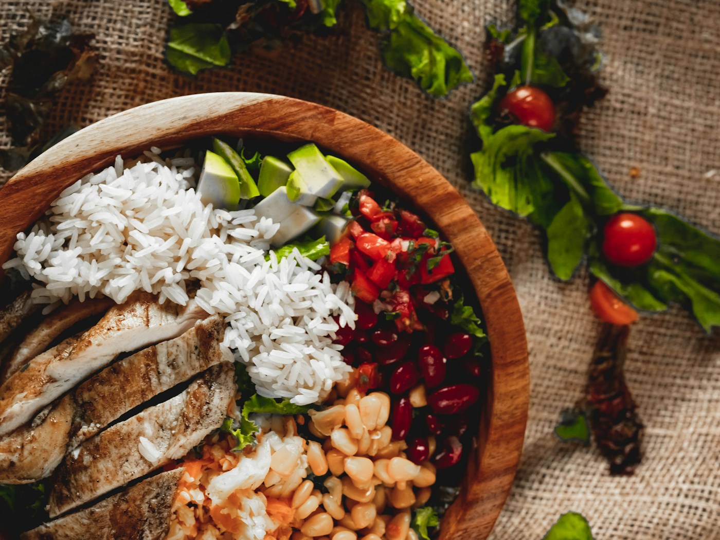 Fresh ingredients and a colorful meal